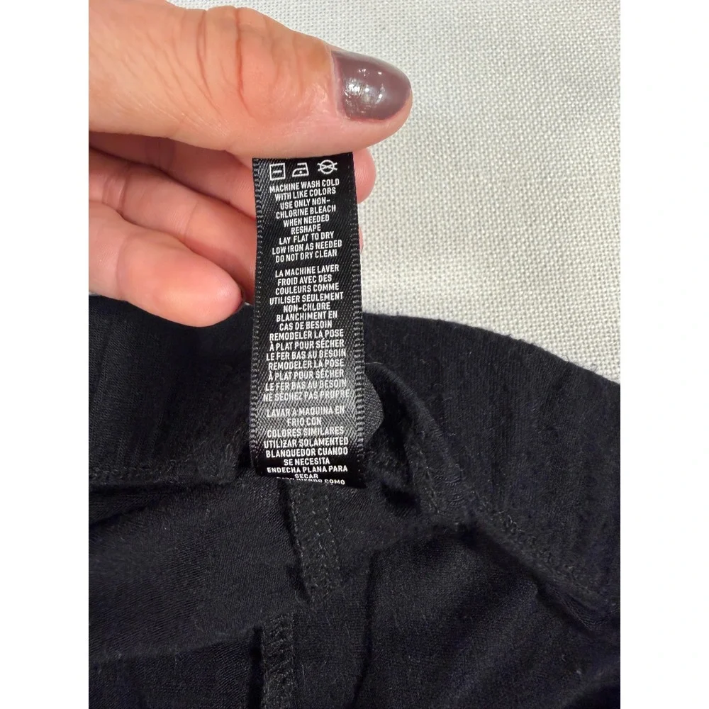Skims Women Black Rayon Blend Elastic Waist Lounge Pajama Shorts 3XL